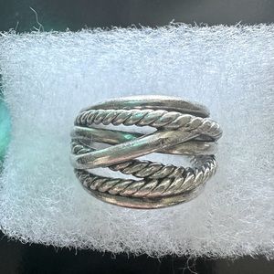 David Yurman Sterling silver crossover